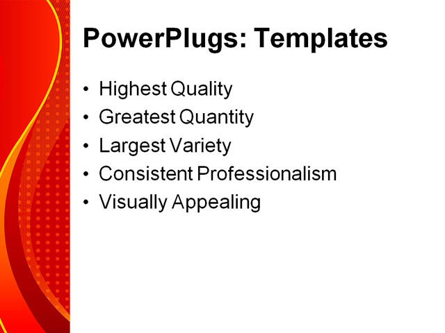 PowerPoint Template - abstract, red, background - Print Slide