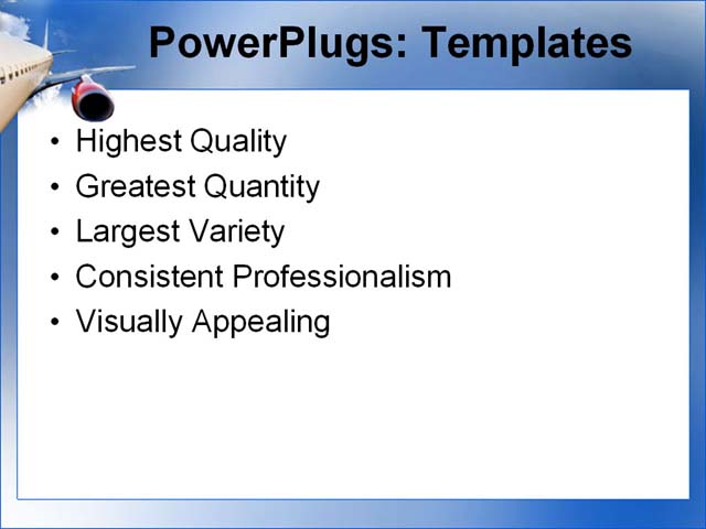 PowerPoint Template - accelerate, aeroplane, air - Print Slide