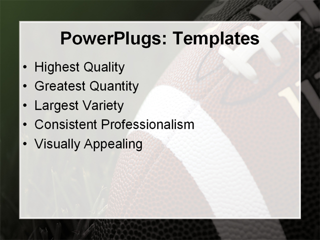 PowerPoint Template - american, ball, field - Print Slide