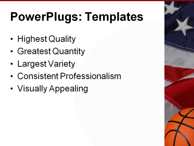 PowerPoint Template - background, ball, basket - Print Slide