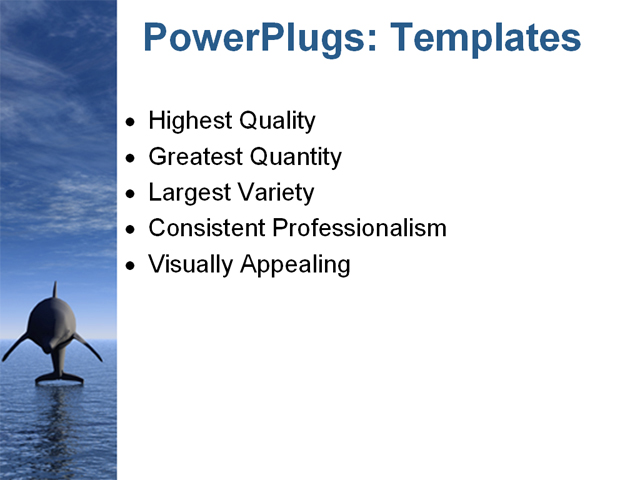 PowerPoint Template - dolphin, pets, sea - Print Slide