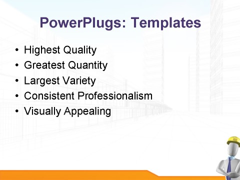 PowerPoint Template - architecture, construction, business - Print Slide