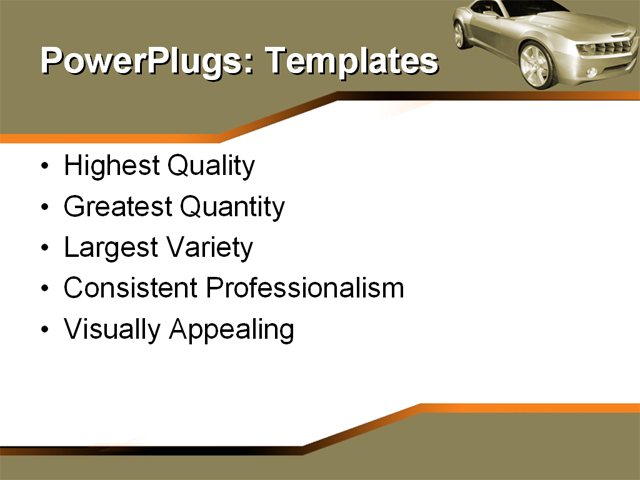 PowerPoint Template - auto, automobile, car - Print Slide