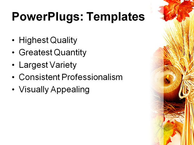 PowerPoint Template - autumn leaves border, abstract, autumn - Print Slide