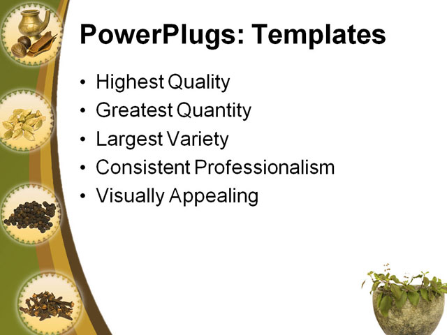 PowerPoint Template - healthy, herbalism, holy - Print Slide
