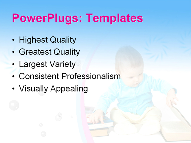 PowerPoint Template - baby, background, book - Print Slide