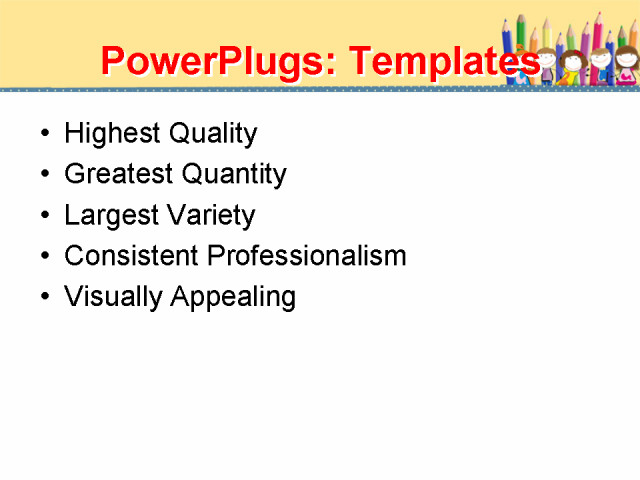 PowerPoint Template - education, children, lifestyle - Print Slide