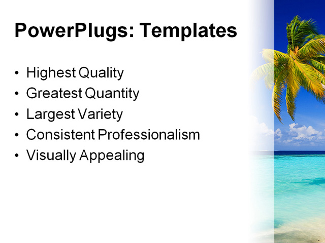 PowerPoint Template - tropical, paradise, maldi - Print Slide