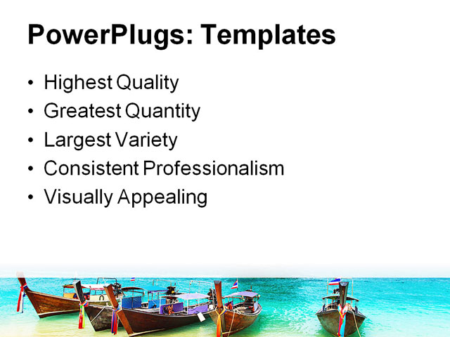 PowerPoint Template - tropical beach, thailand, andaman - Print Slide