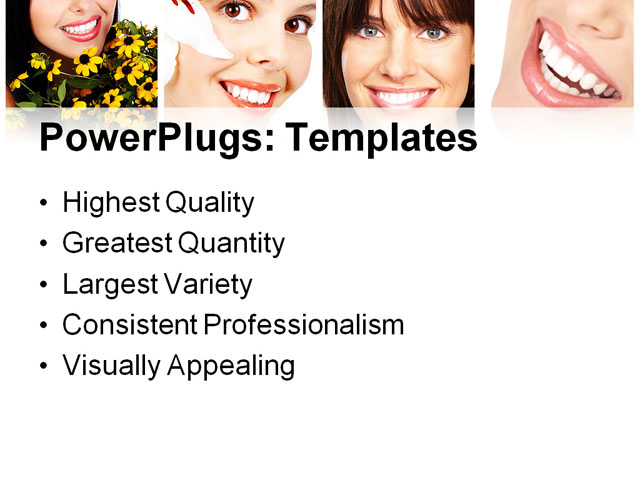 PowerPoint Template - women, background, beautiful - Print Slide