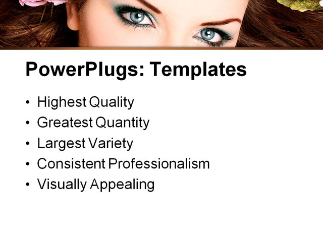 PowerPoint Template - beautiful woman, adult, attractive - Print Slide
