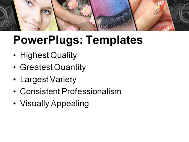 PowerPoint Template - fashion makeup, female eye, attractive - Print Slide