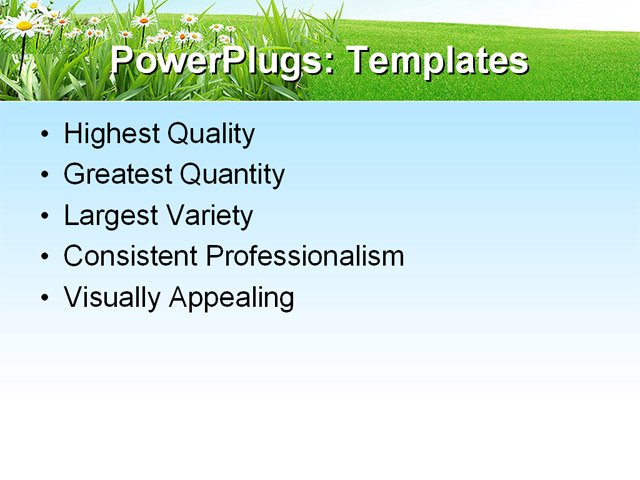 PowerPoint Template - environment, garden, green - Print Slide