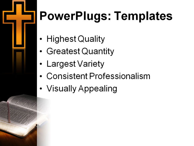 PowerPoint Template - bible, belief, bible - Print Slide