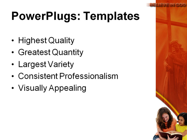 PowerPoint Template - bible study, background, bible - Print Slide