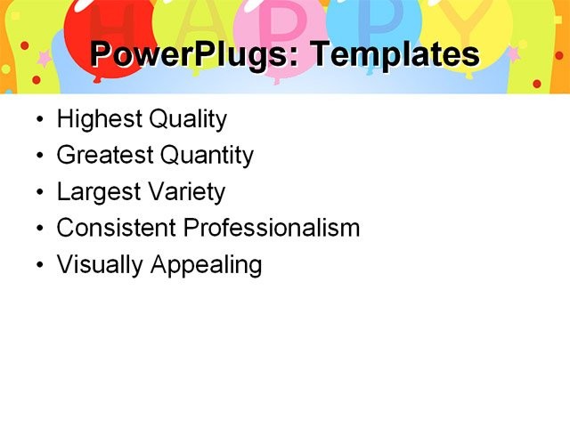 PowerPoint Template - event, birthday, children - Print Slide