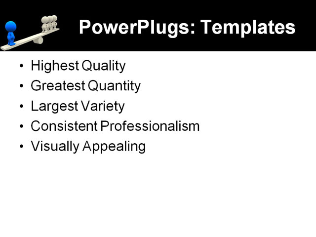 PowerPoint Template - people on a seesaw, background, balance - Print Slide