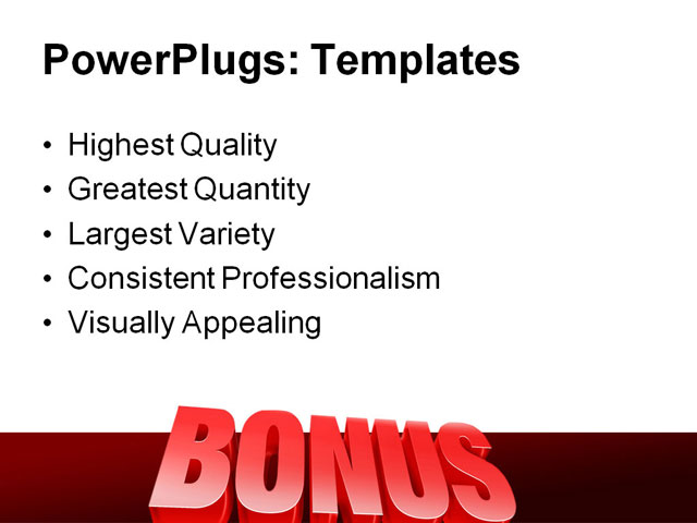 PowerPoint Template - bonus, advertising, bonus - Print Slide
