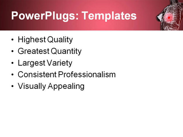 PowerPoint Template - breast cancer, anatomy, biology - Print Slide