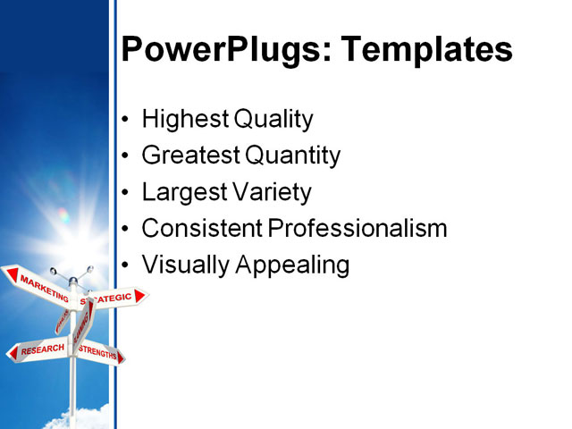 PowerPoint Template - different, direction, growth - Print Slide