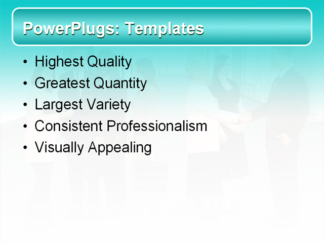 PowerPoint Template - business, blue, people - Print Slide