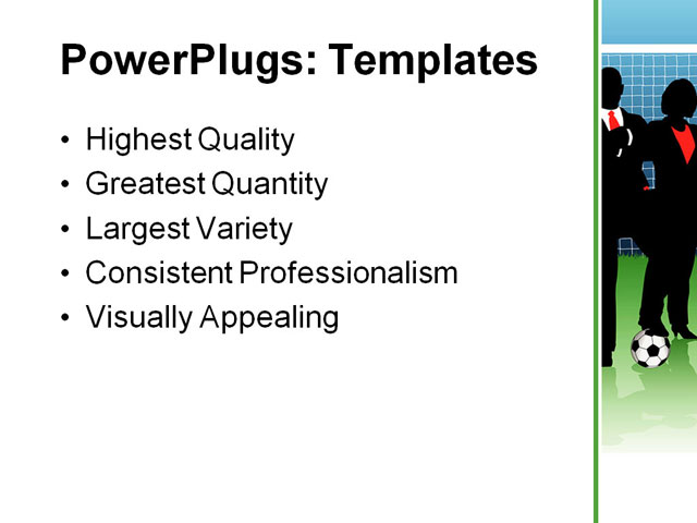 PowerPoint Template - business, goal, ball - Print Slide