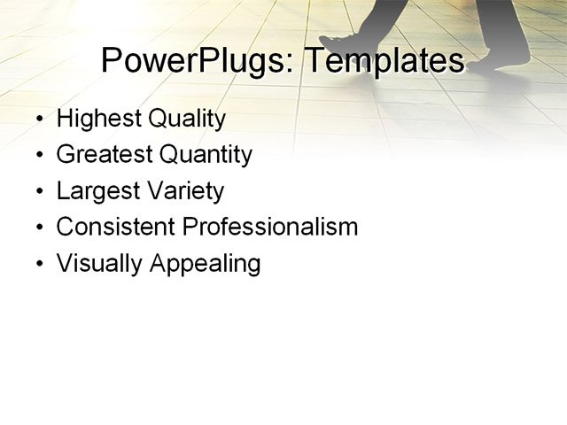 PowerPoint Template - businessman walking, adults, architecture - Print Slide