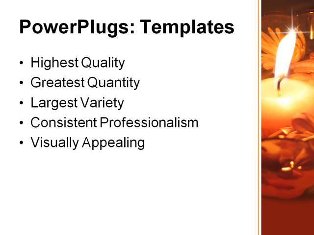 PowerPoint Template - flower candles, candle, flower - Print Slide