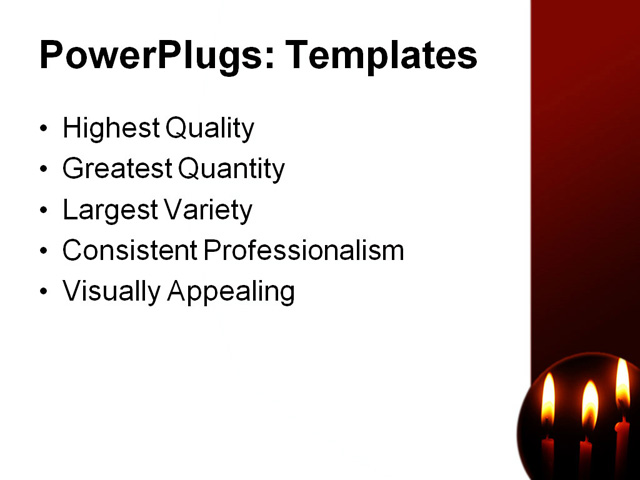 PowerPoint Template - candle, background, bright - Print Slide