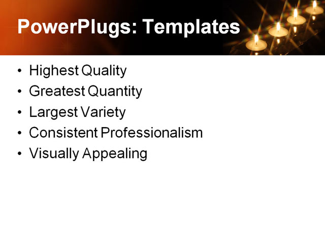 PowerPoint Template - candle, burn, candles - Print Slide