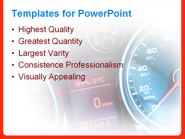 PowerPoint Template - car, business, marketing - Print Slide