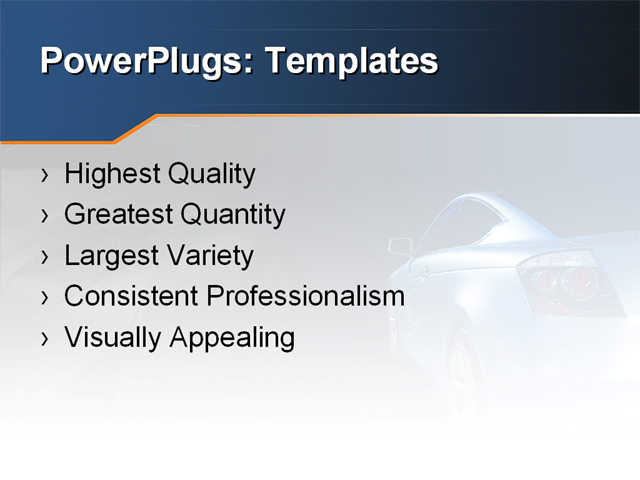 PowerPoint Template - car, speed, transportaion - Print Slide