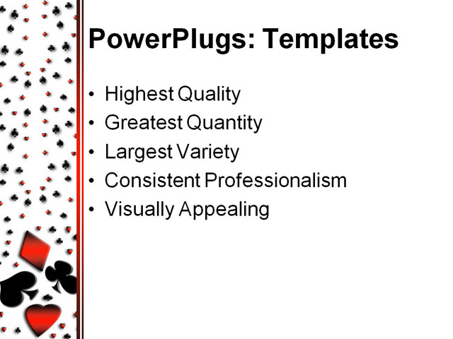 PowerPoint Template - abstract card game, abstract, ante - Print Slide