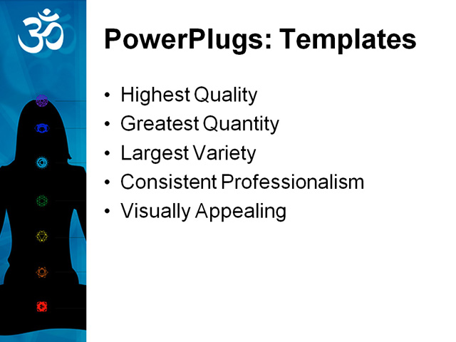 PowerPoint Template - chakras, action, asia - Print Slide