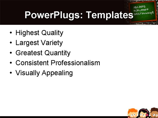 PowerPoint Template - education, children, art - Print Slide