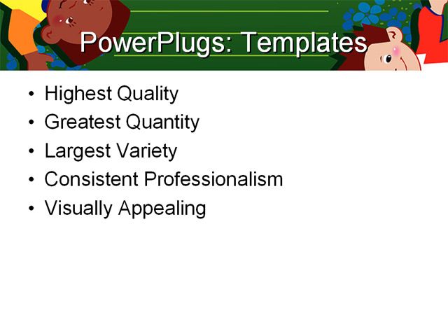 PowerPoint Template - children, family, art - Print Slide