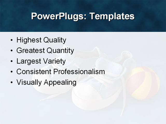 PowerPoint Template - baby, background, ball - Print Slide