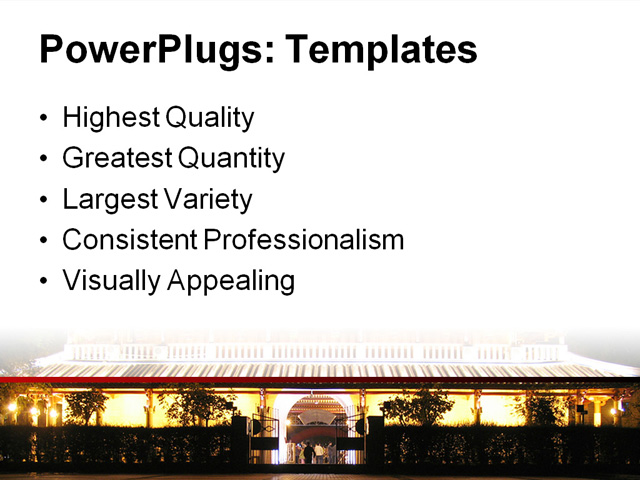 PowerPoint Template - chinese pagoda, aged, antique - Print Slide