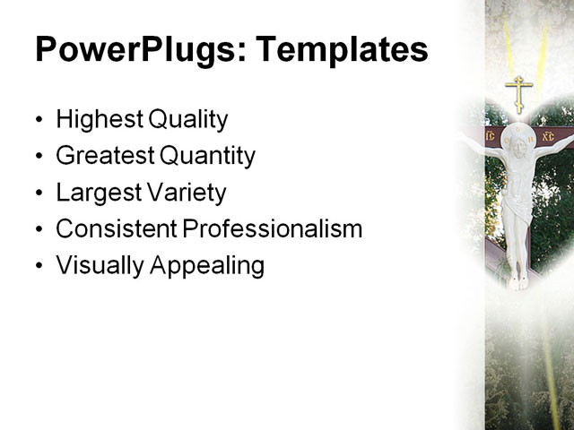 PowerPoint Template - photo, christ crucifixion, autumn - Print Slide