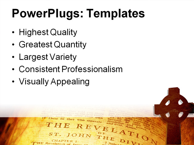 PowerPoint Template - christian cross, according, ancient - Print Slide