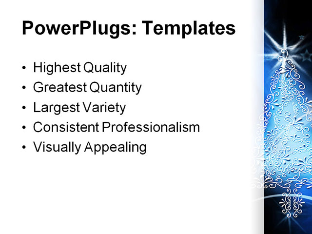 PowerPoint Template - christmas tree, swirl wavy, background - Print Slide