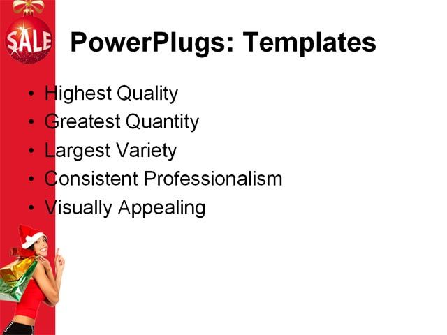 PowerPoint Template - sales, people, lifestyle - Print Slide