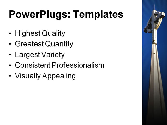 PowerPoint Template - radiant, church steeple, christian - Print Slide