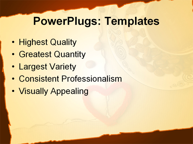 PowerPoint Template - food, arabica, aroma - Print Slide