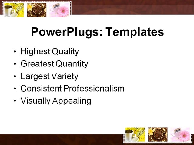 PowerPoint Template - breakfast, cafe, ceramic - Print Slide