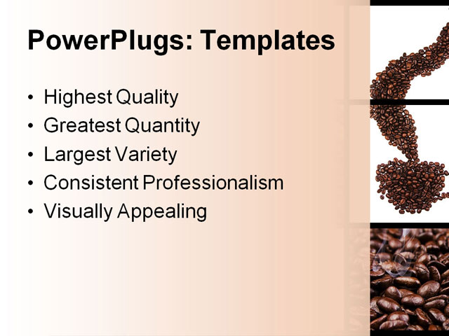 PowerPoint Template - coffee collage, addiction, aroma - Print Slide