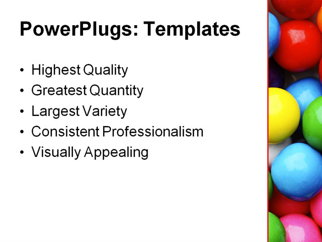 PowerPoint Template - gumballs, all, backdrop - Print Slide