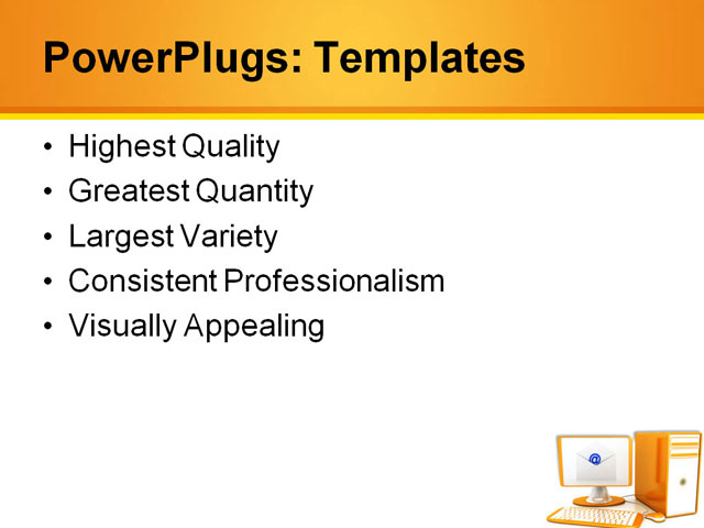 PowerPoint Template - computer, white background, binary - Print Slide