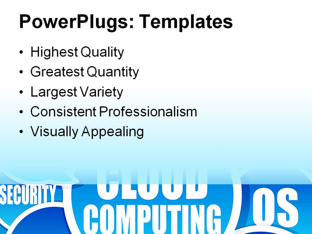 PowerPoint Template - cloud computing background, application, background - Print Slide