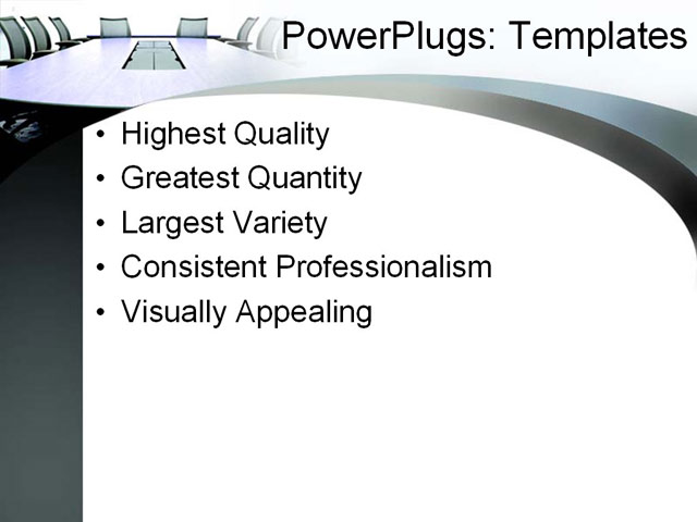 PowerPoint Template - conference room, conference, table - Print Slide